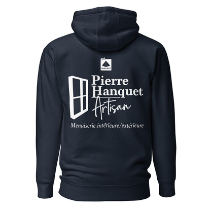 Pierre Hanquet - Sweat à Capuche Unisexe - Coeur Brodé et Dos