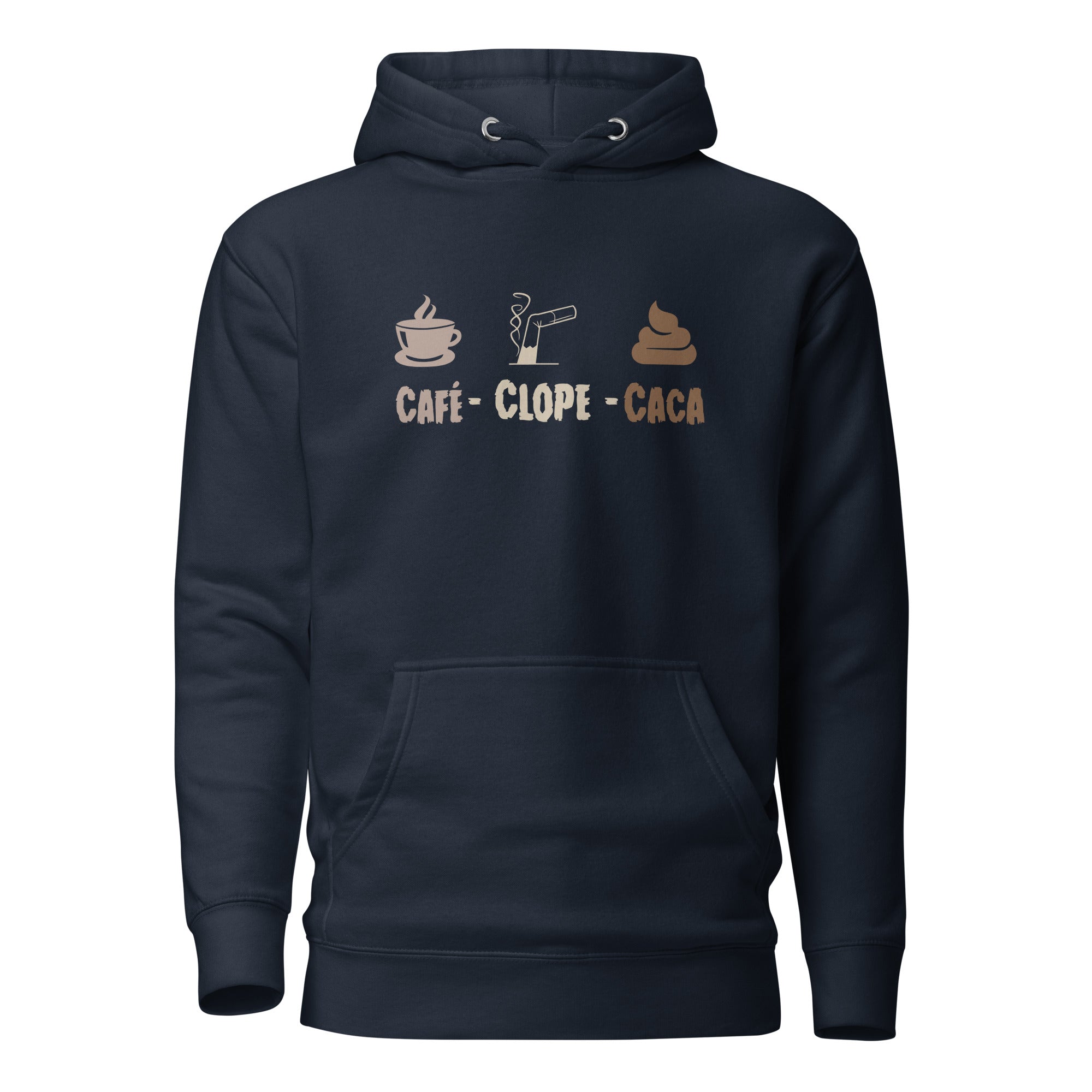 Café-clope-caca - Sweat à Capuche Unisexe
