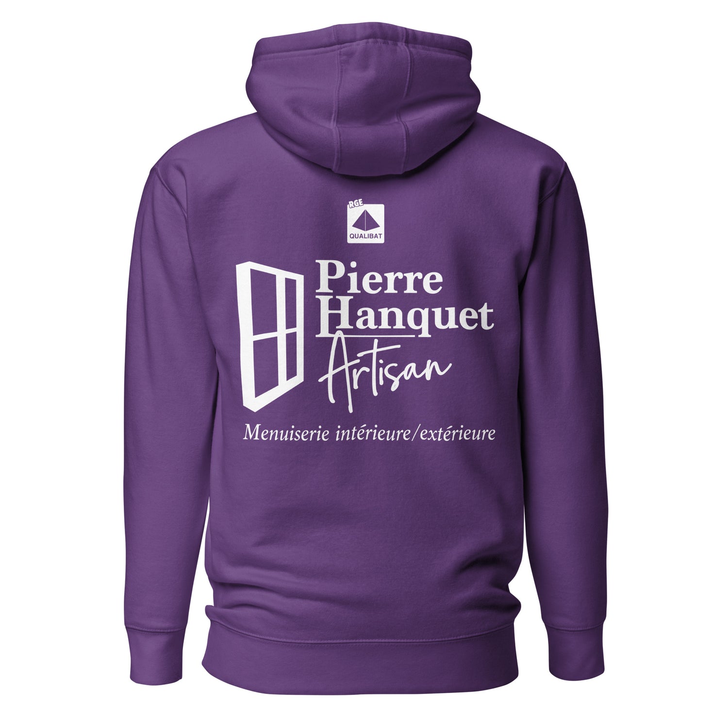 Pierre Hanquet - Sweat à Capuche Unisexe - Coeur Brodé et Dos