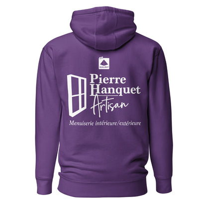 Pierre Hanquet - Sweat à Capuche Unisexe - Coeur Brodé et Dos