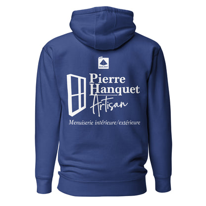 Pierre Hanquet - Sweat à Capuche Unisexe - Coeur Brodé et Dos