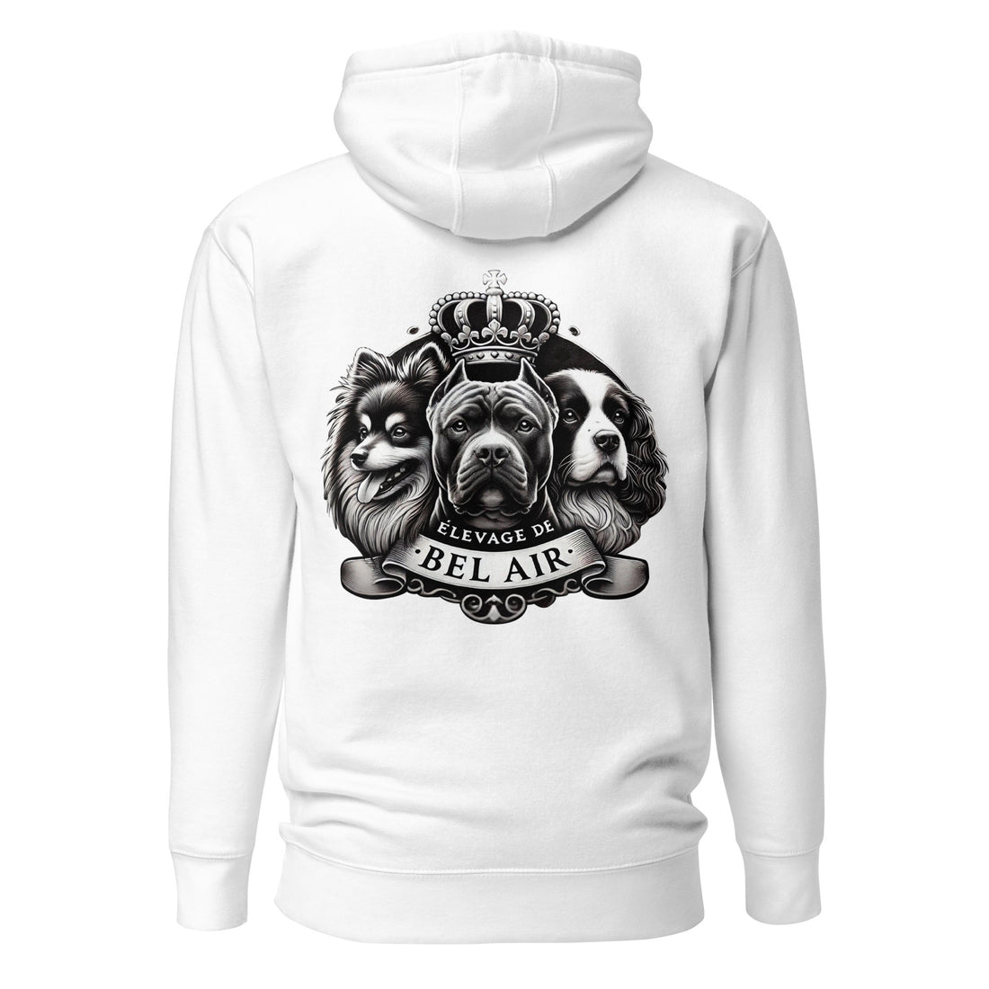 Devaux - Sweat à Capuche Unisexe - bel air - cœur et dos