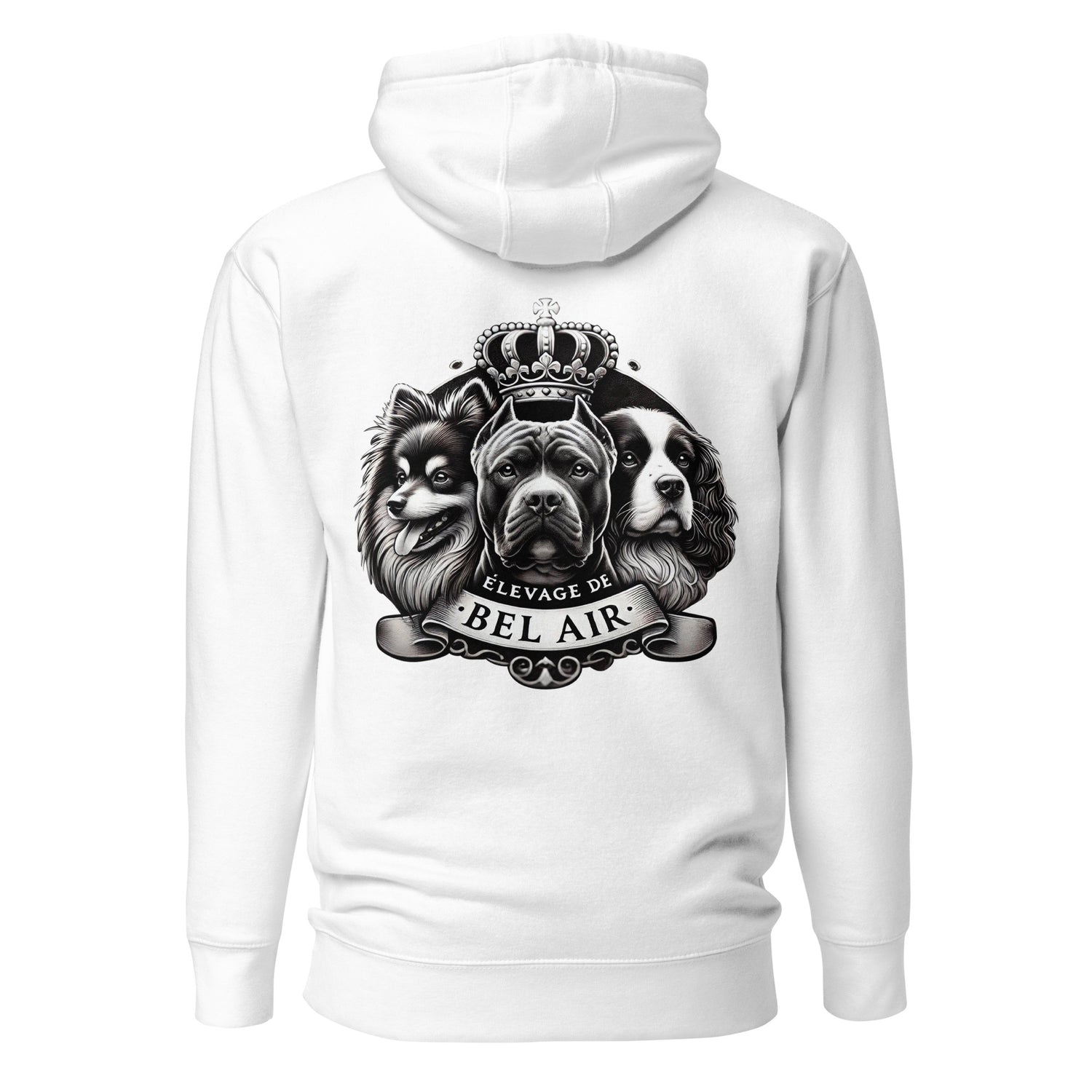 Devaux - Sweat à Capuche Unisexe - bel air - cœur et dos