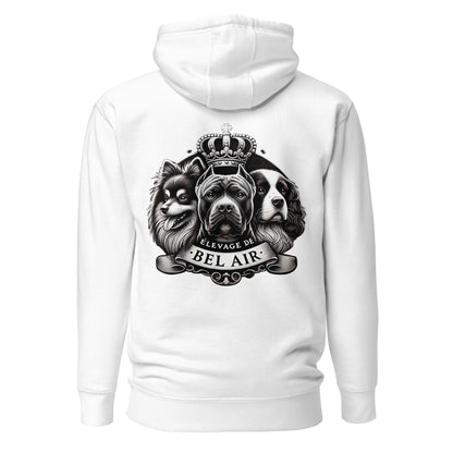 Devaux - Sweat à Capuche Unisexe - bel air - cœur et dos