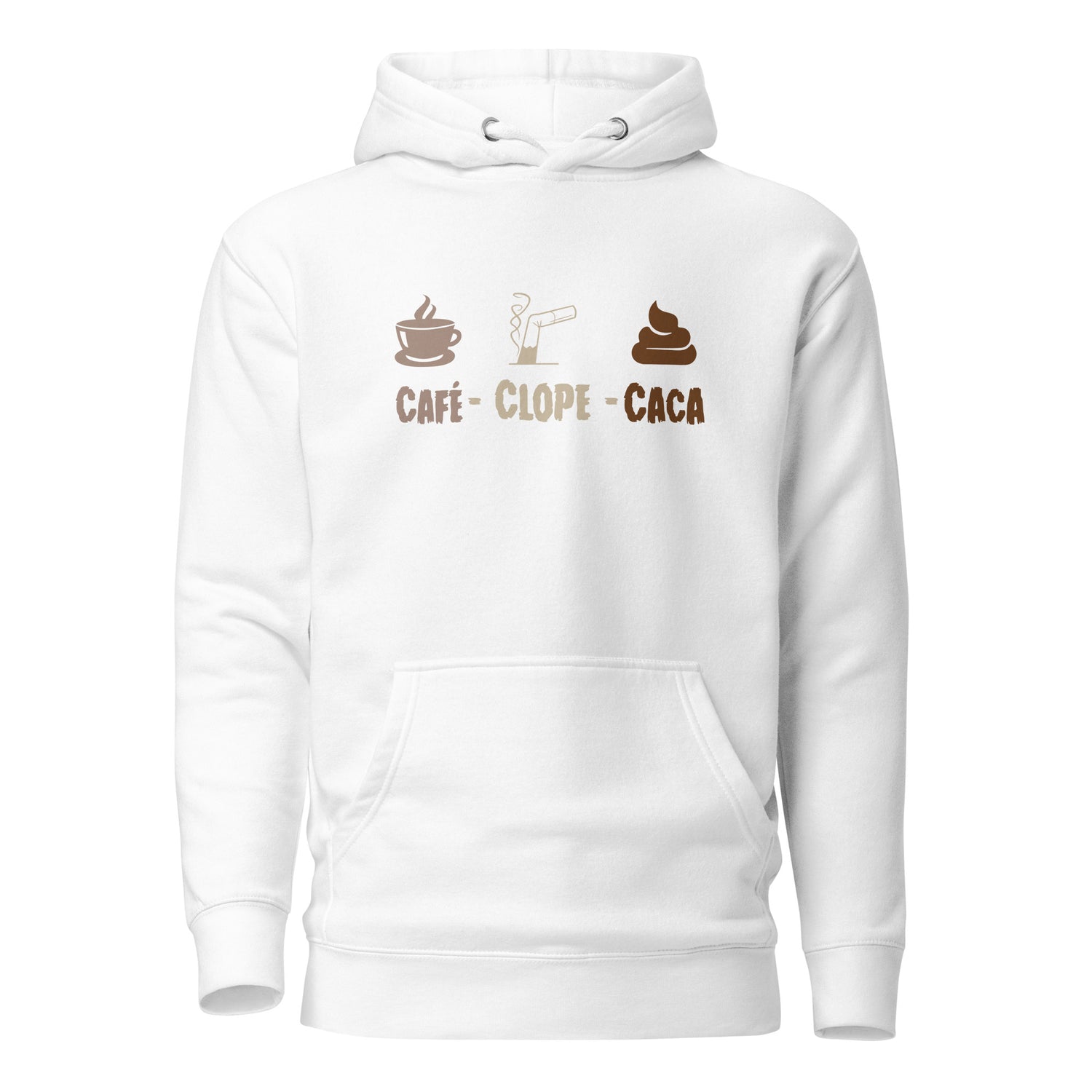 Café-clope-caca - Sweat à Capuche Unisexe