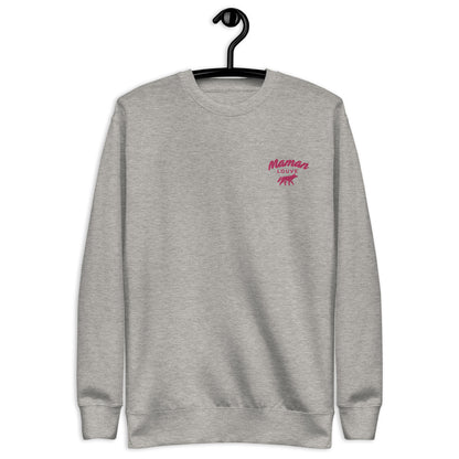 Maman louve - Sweat Col Rond Premium - Unisexe - Brodé