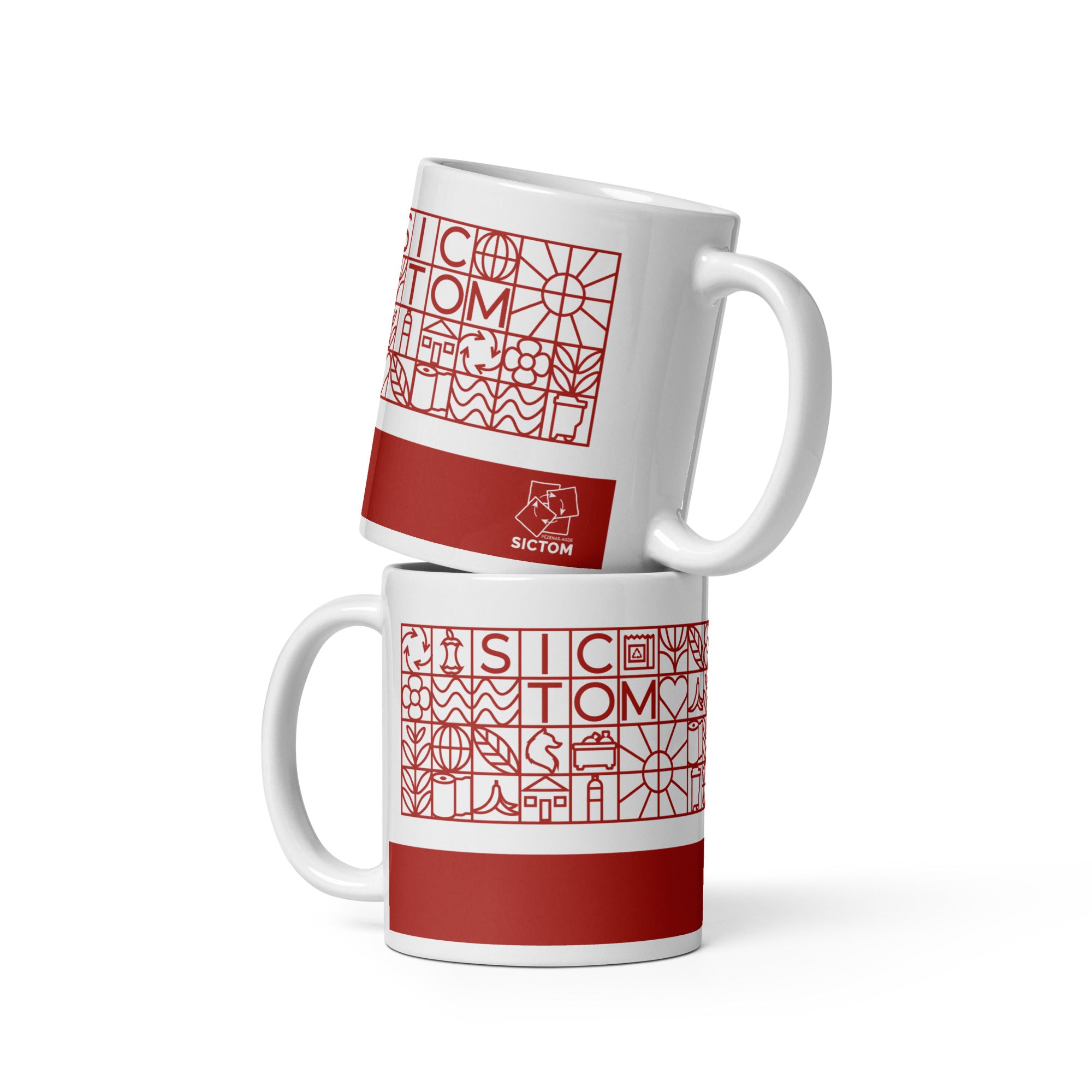 Sictom Rouge - Mug Blanc Brillant