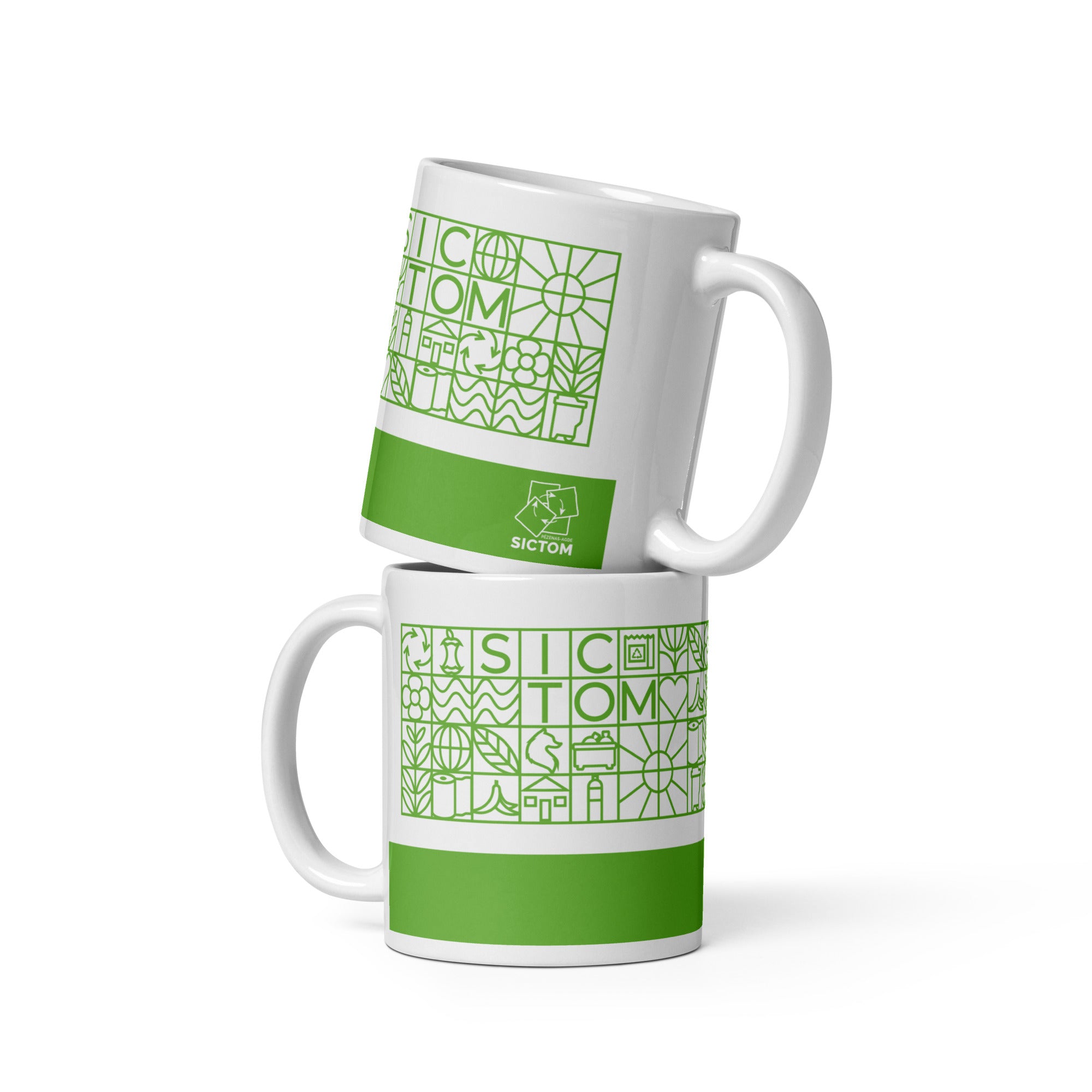 Sictom vert - Mug Blanc Brillant