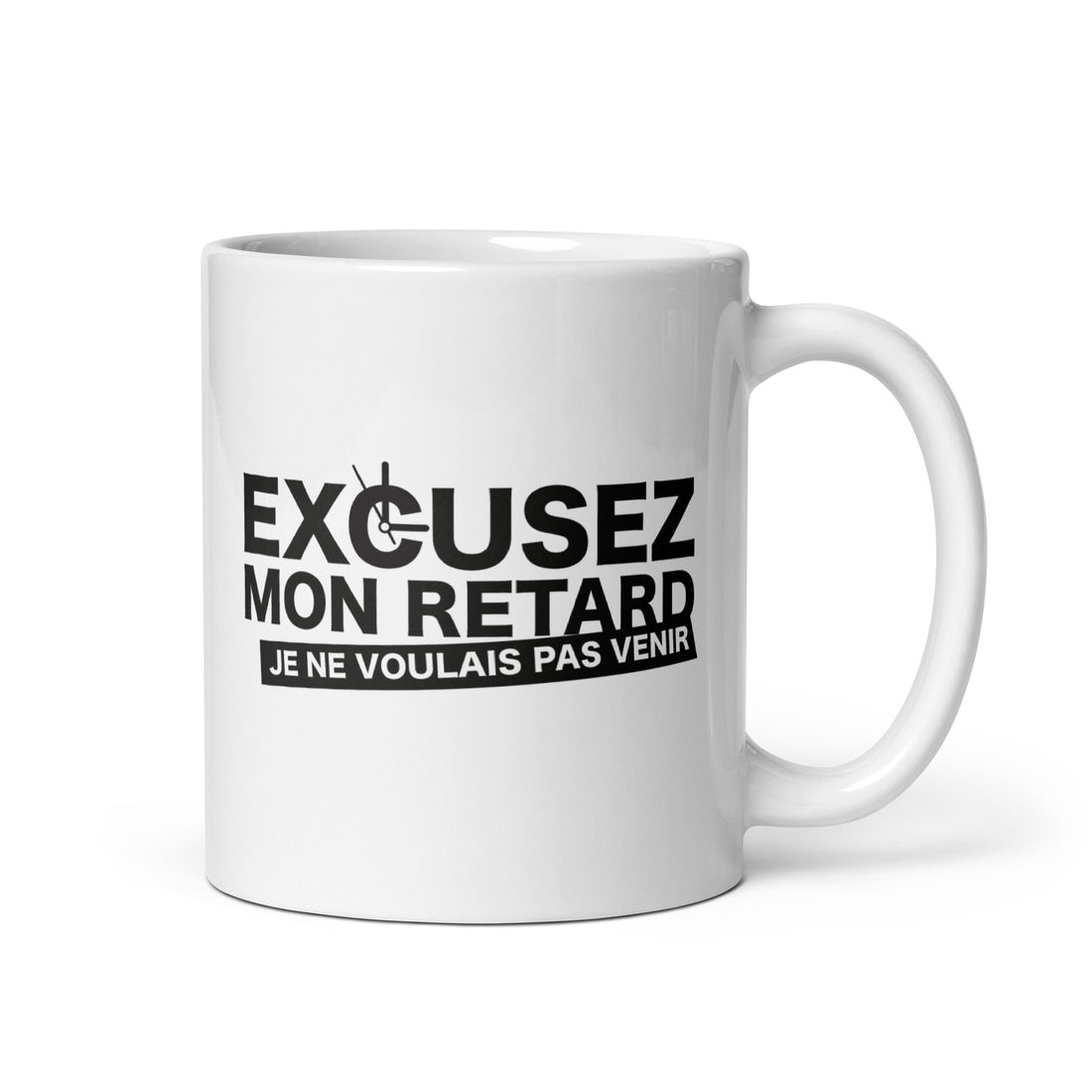 Excusez mon retard - Mug Blanc Brillant