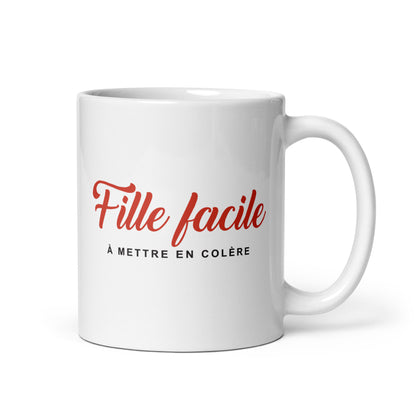 Fille facile - Mug Blanc Brillant