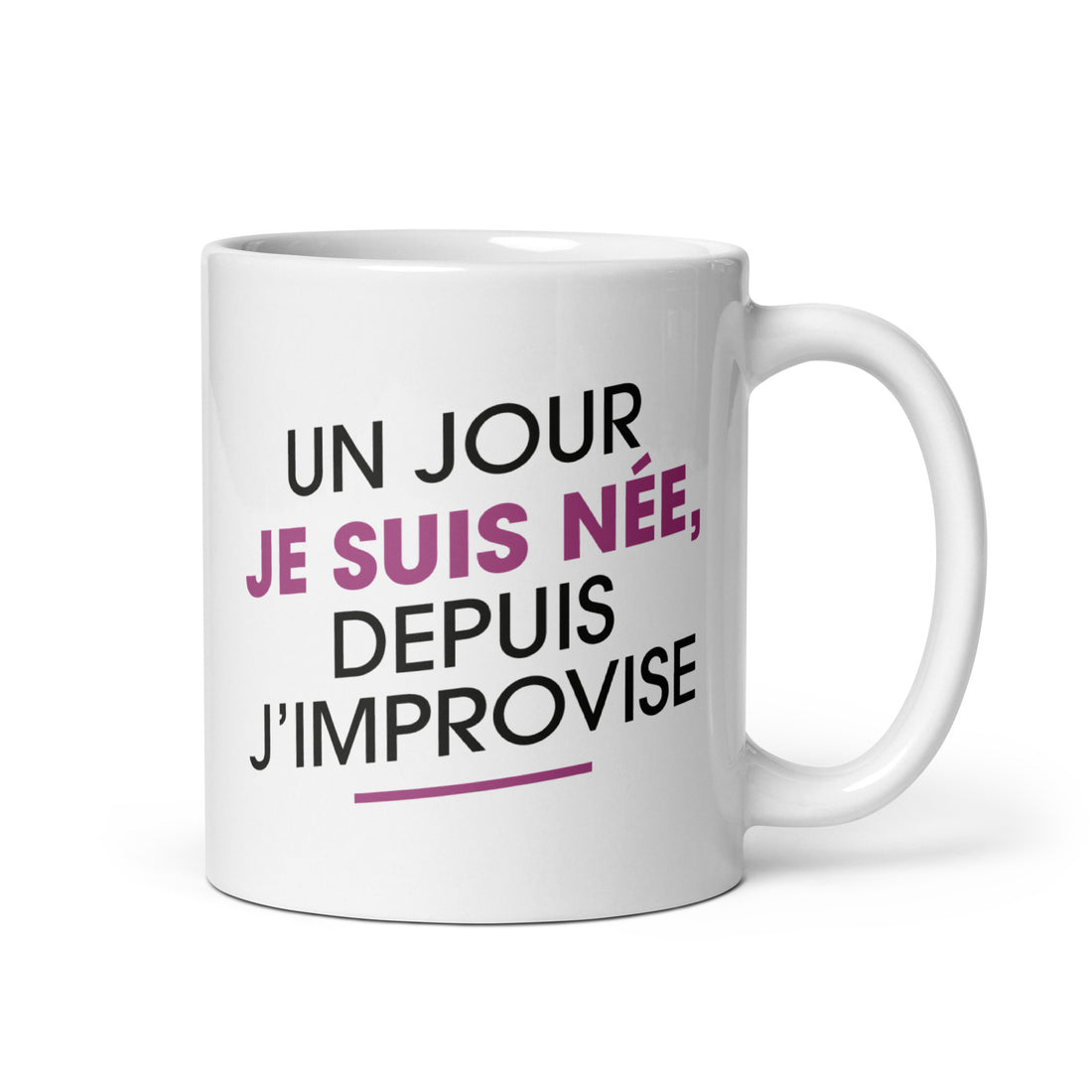 Improvise Femme - Mug Blanc Brillant