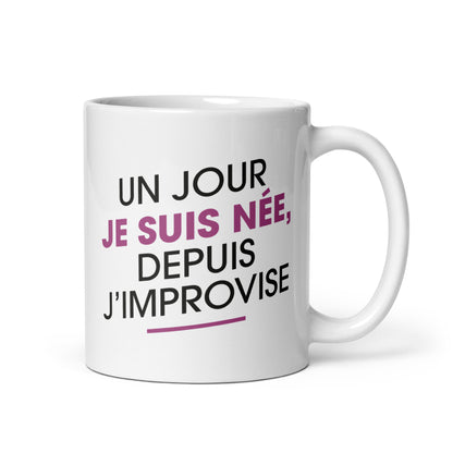 Improvise Femme - Mug Blanc Brillant