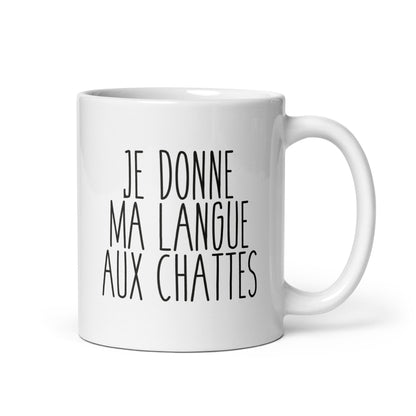 Je donne ma langue - Mug Blanc Brillant