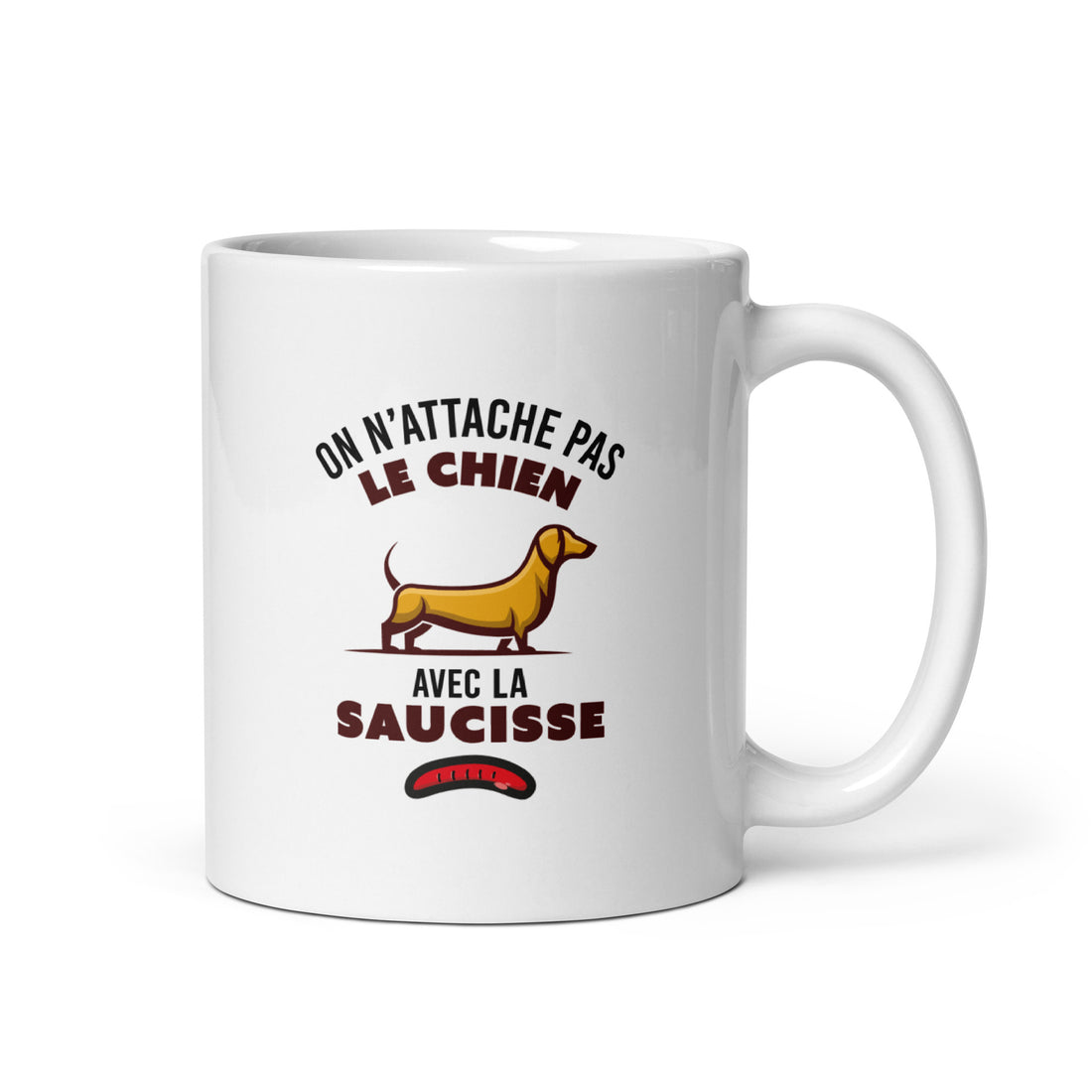 Chien Saucisse - Mug Blanc Brillant