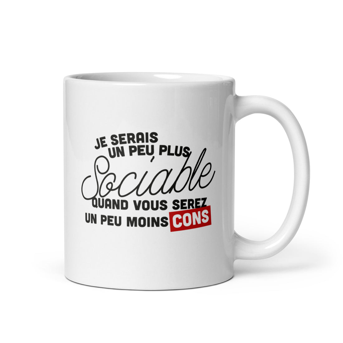 Sociable - Mug Blanc Brillant