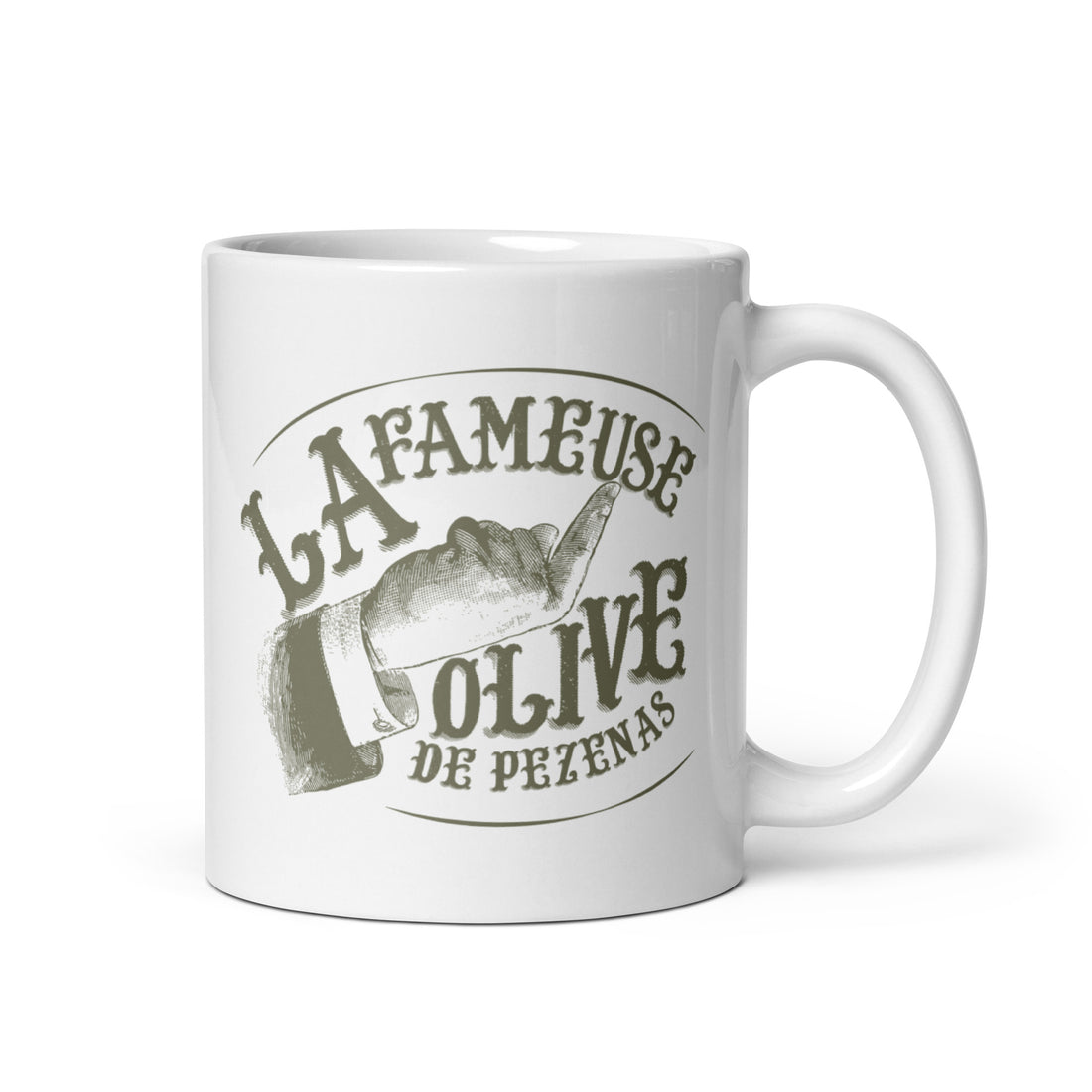 La fameuse olive de Pézenas - Mug Blanc Brillant
