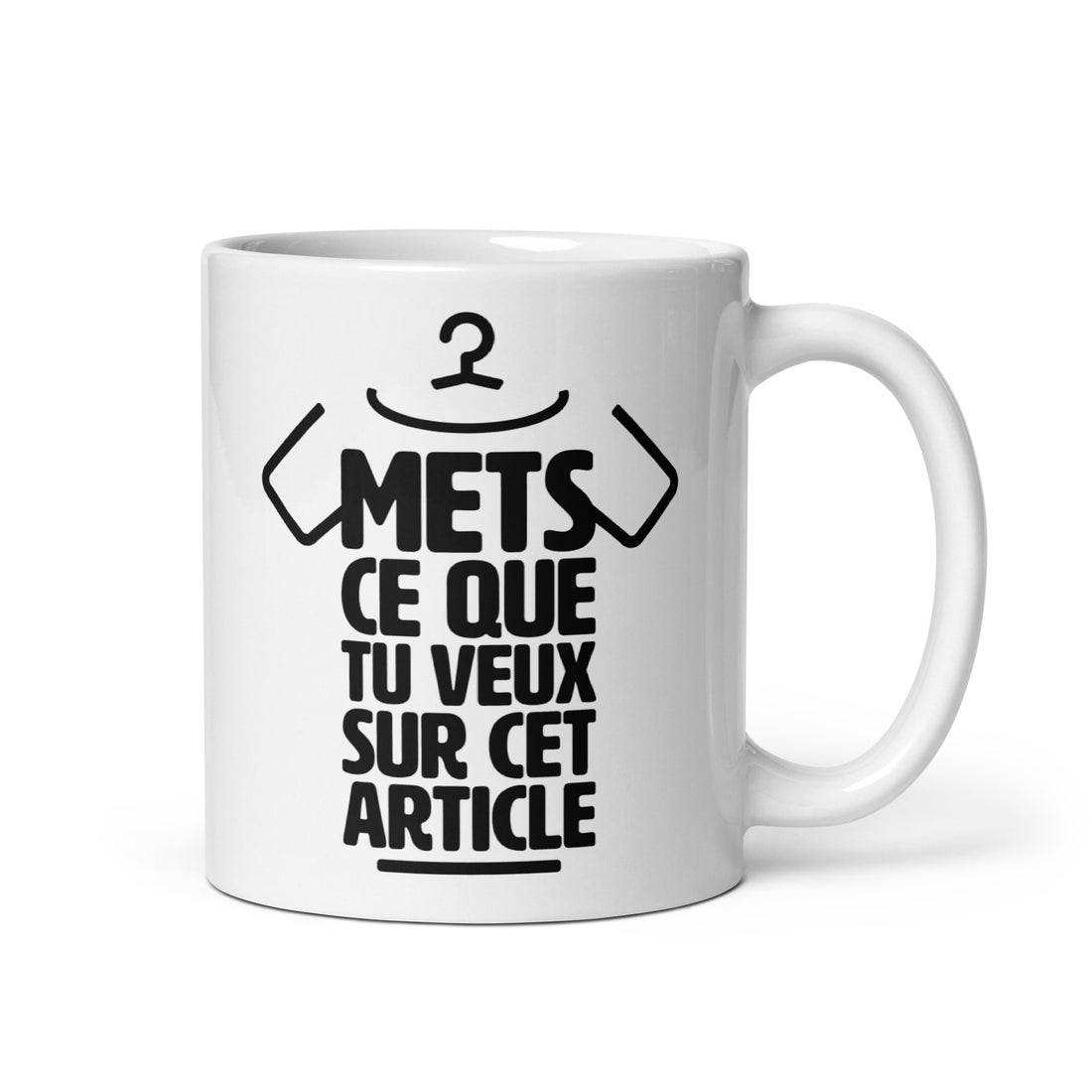 Mug blanc brillant personnalisable