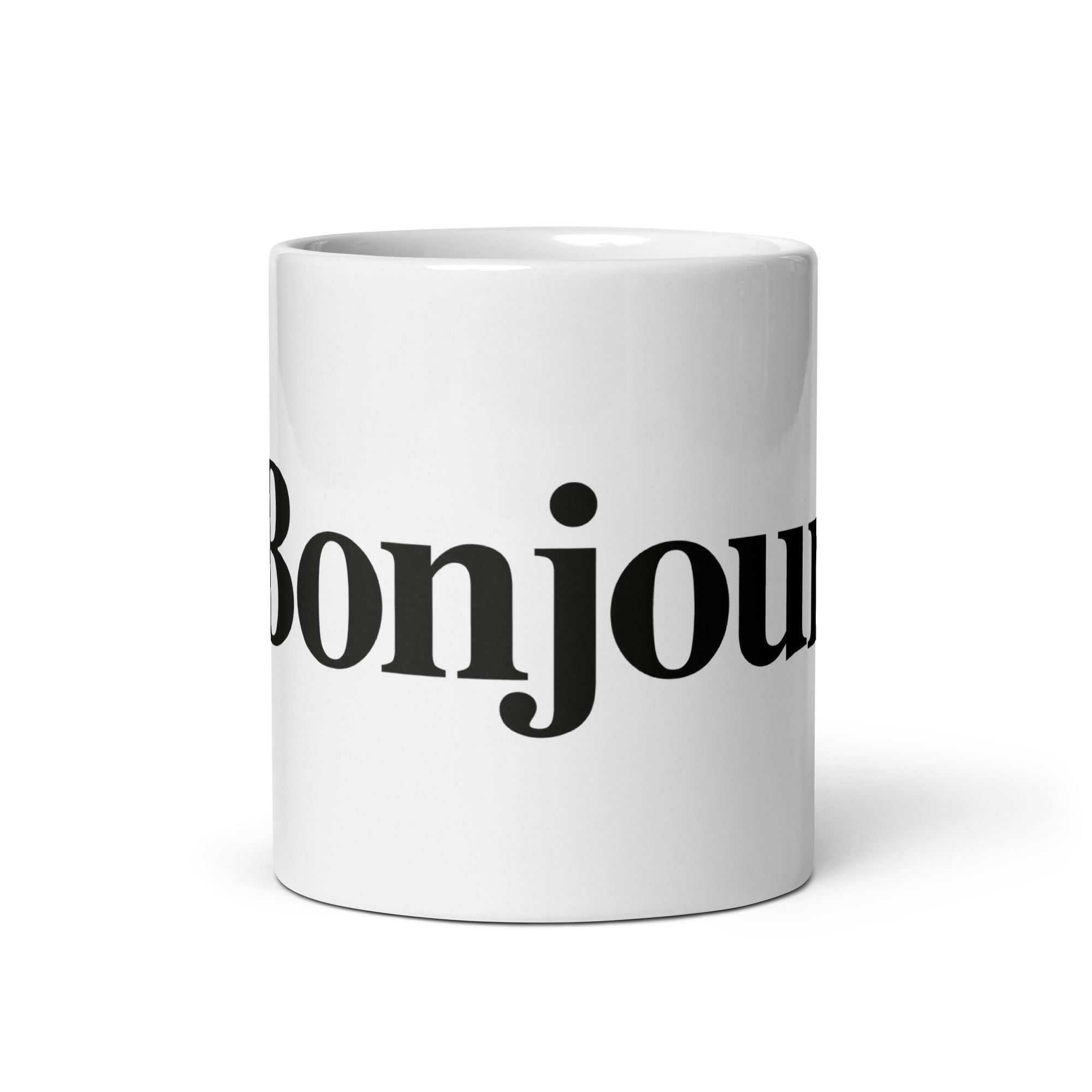 "Bonjour" - Mug Blanc Brillant