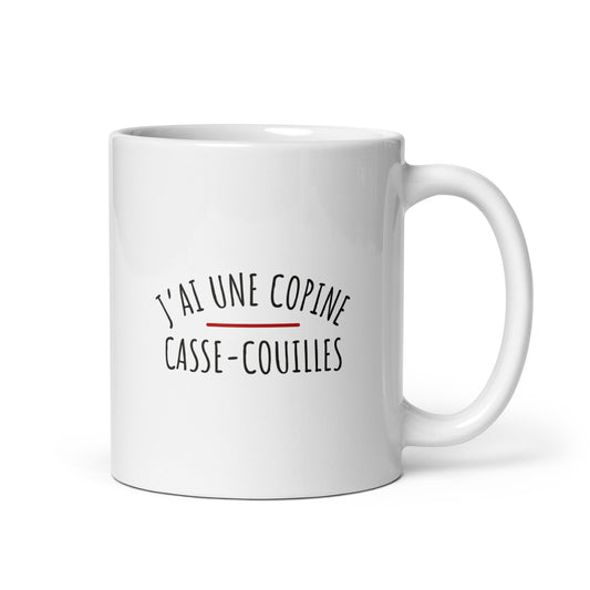 Copine casse-couilles - Mug Blanc Brillant