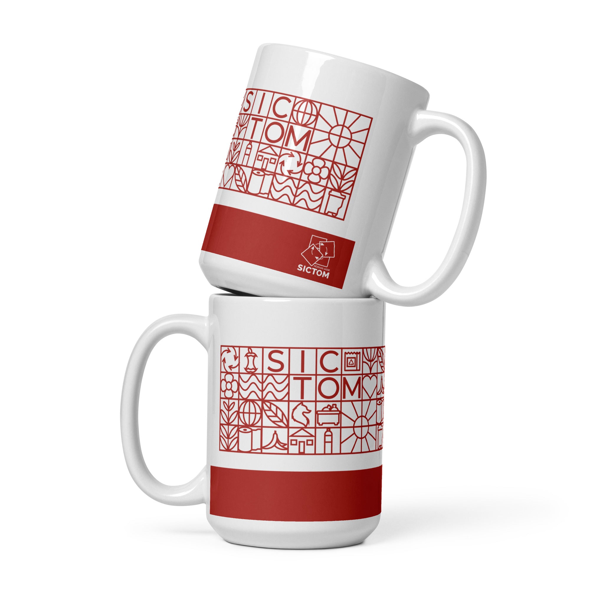 Sictom Rouge - Mug Blanc Brillant