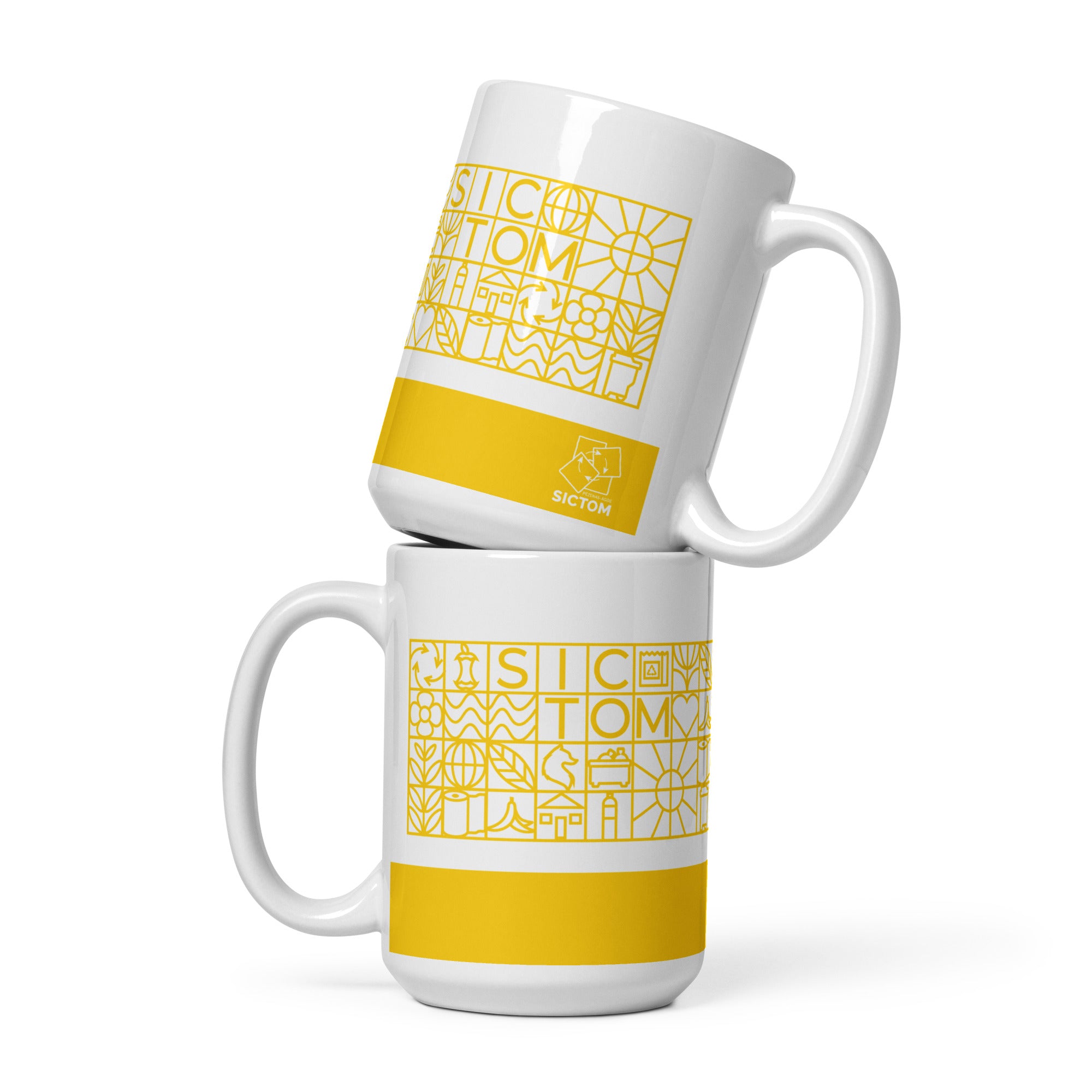 Sictom Jaune - Mug Blanc Brillant