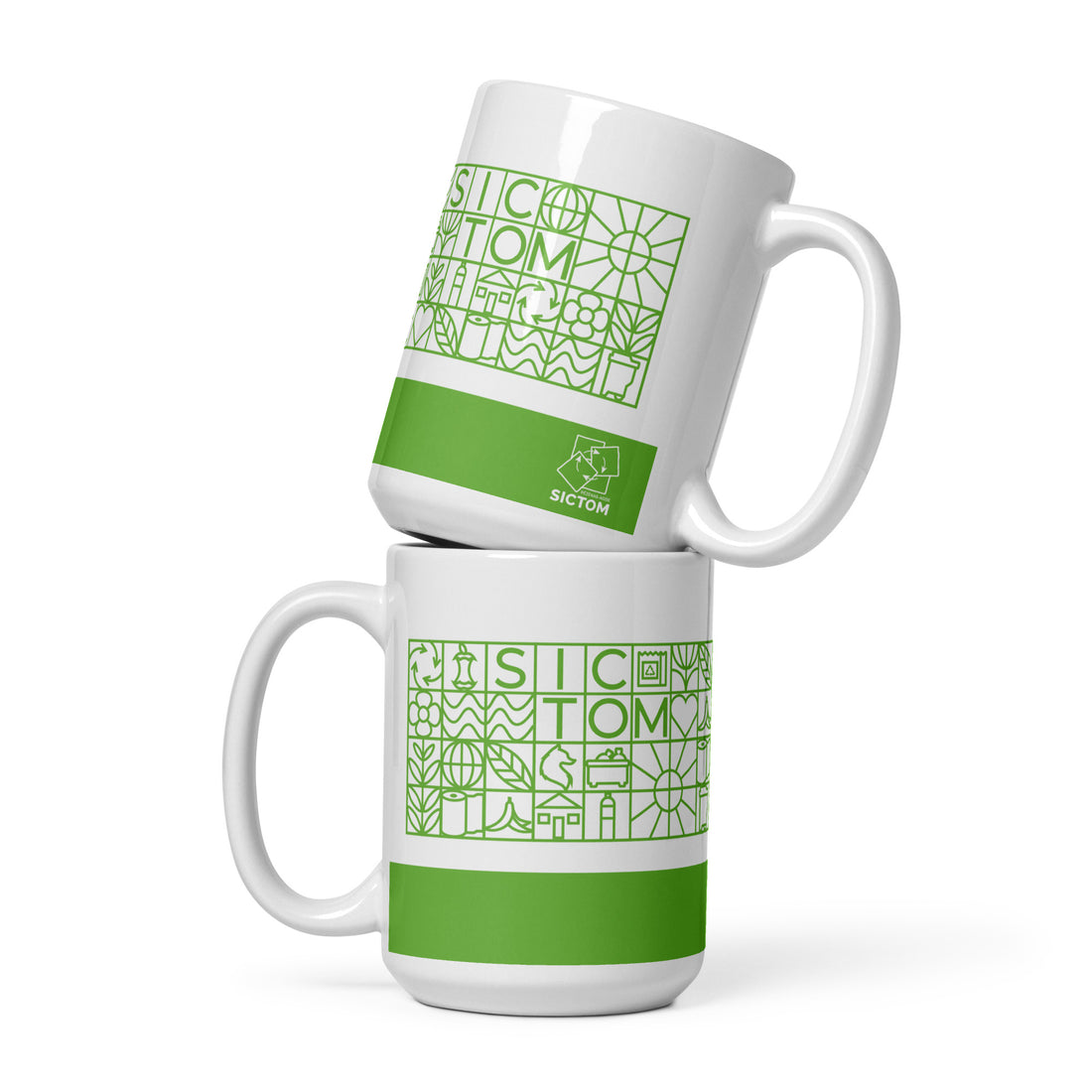 Sictom vert - Mug Blanc Brillant