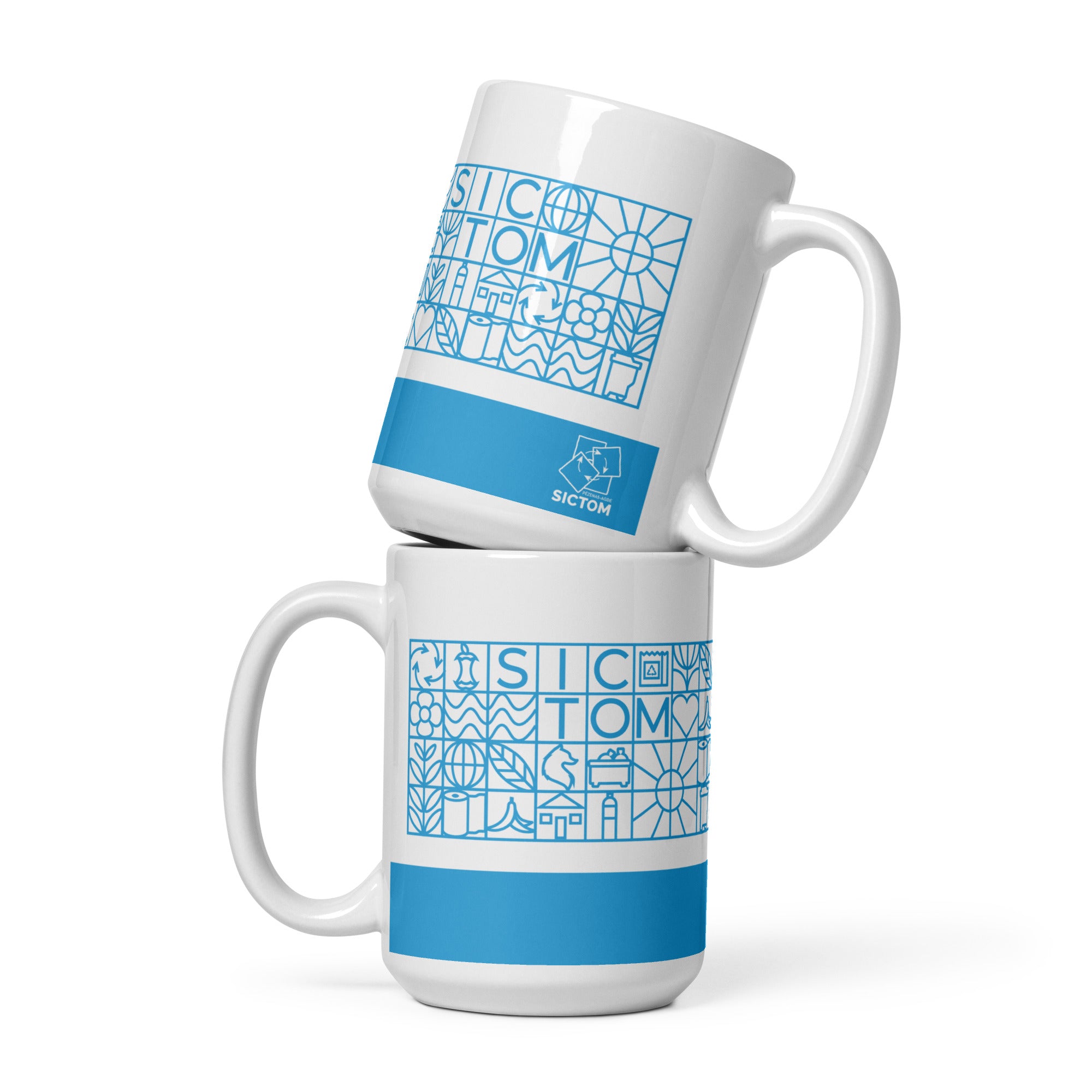 Sictom bleu - Mug Blanc Brillant
