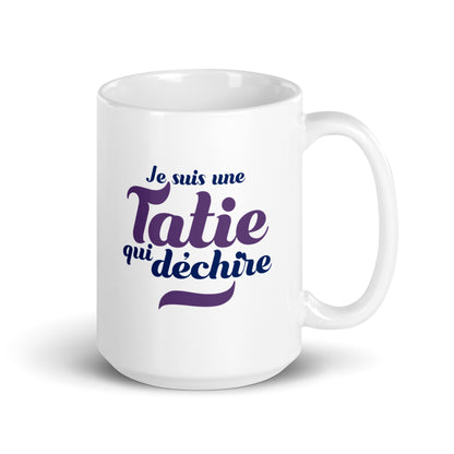 Tatie qui déchire - Mug Blanc Brillant