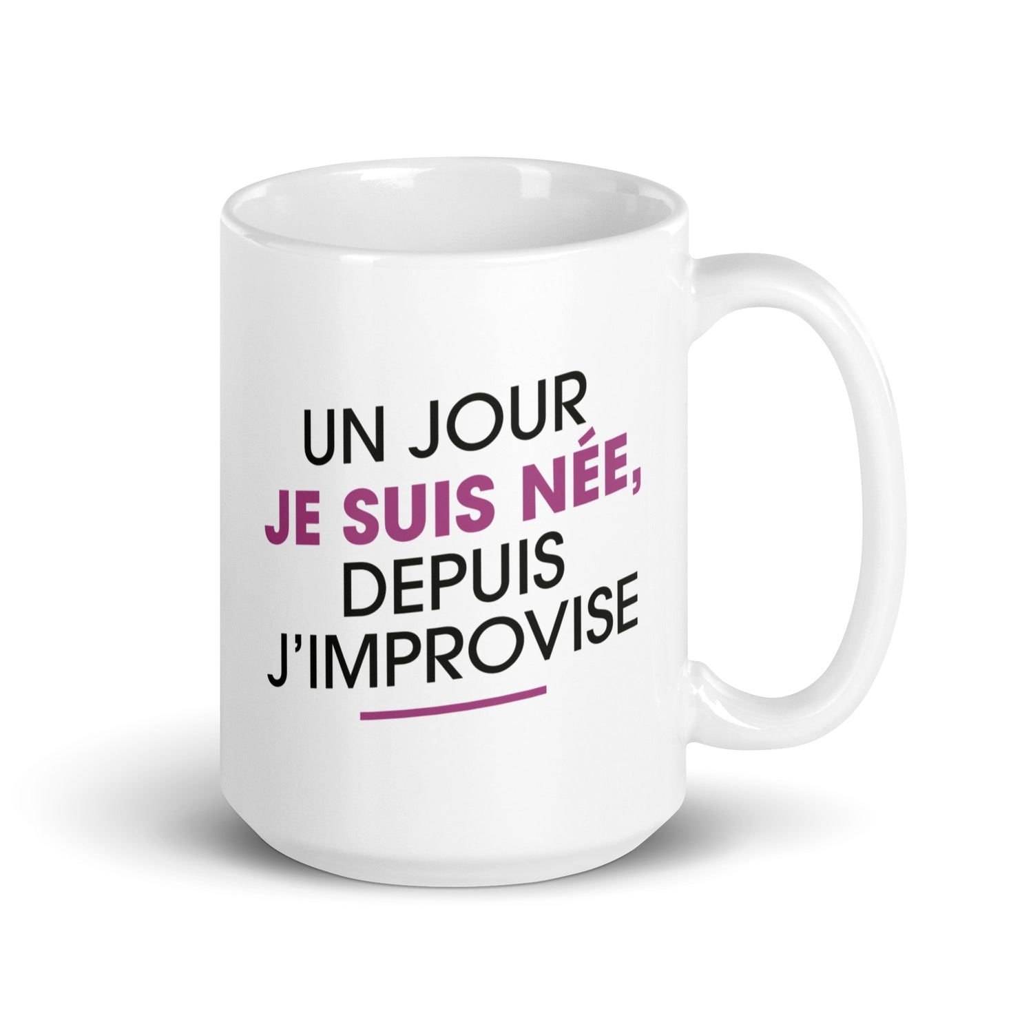 Improvise Femme - Mug Blanc Brillant