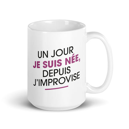 Improvise Femme - Mug Blanc Brillant