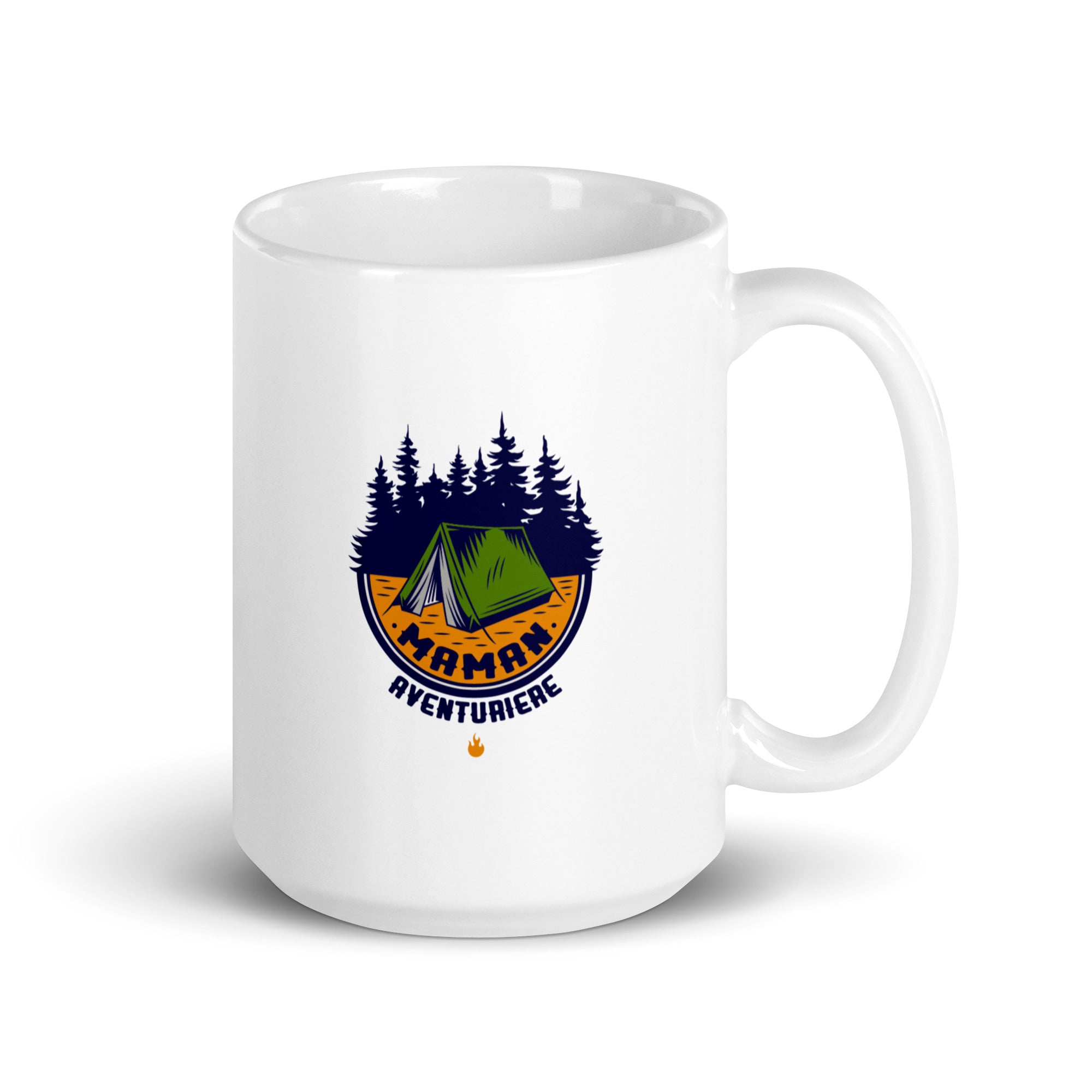 Maman aventurière - Mug Blanc Brillant