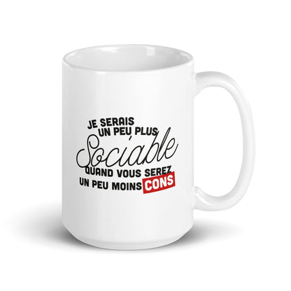 Sociable - Mug Blanc Brillant