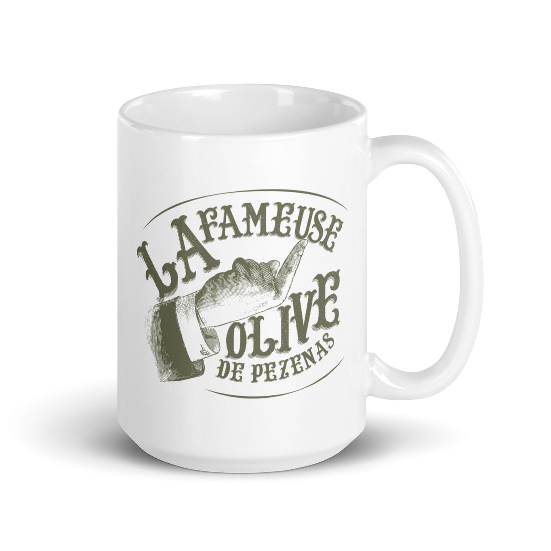 La fameuse olive de Pézenas - Mug Blanc Brillant