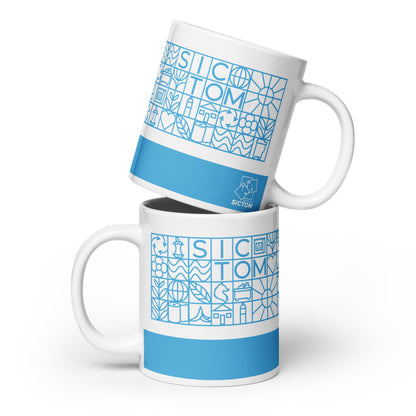 Sictom bleu - Mug Blanc Brillant