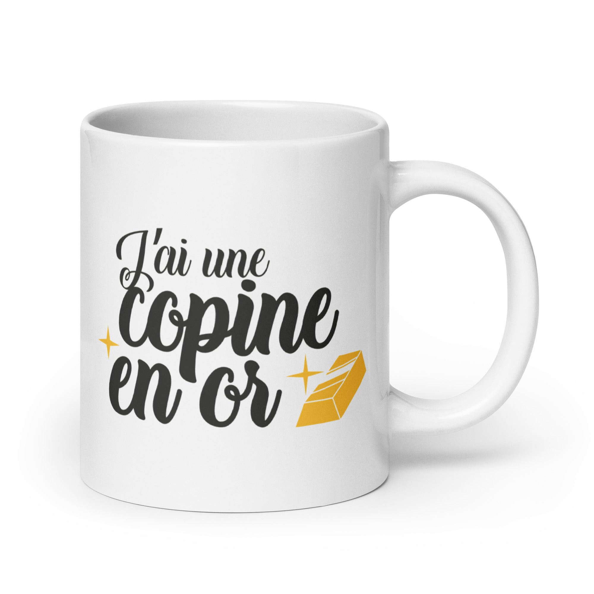 Copine en or - Mug Blanc Brillant