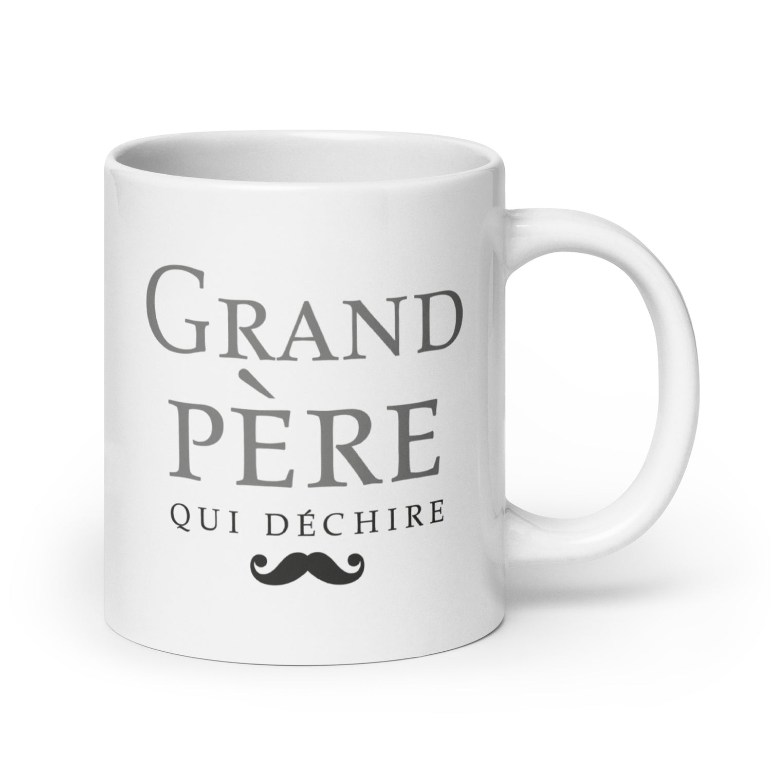 Grand-père qui déchire - Mug Blanc Brillant