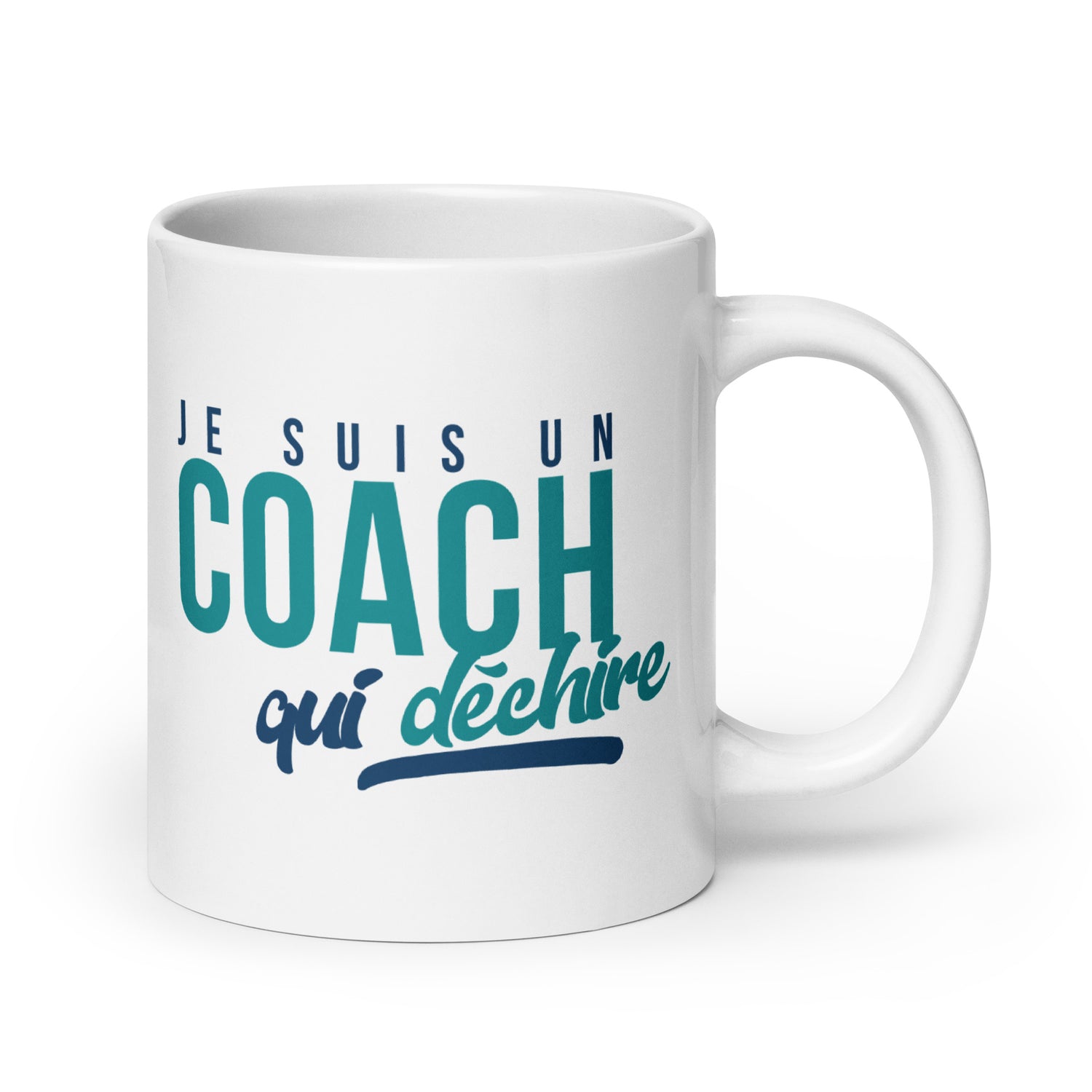 Coach qui déchire - Homme - Mug Blanc Brillant