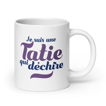Tatie qui déchire - Mug Blanc Brillant