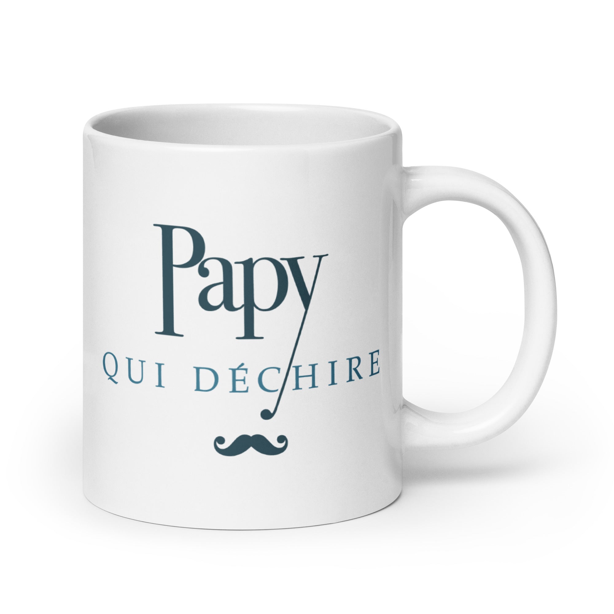 Papy qui déchire - Mug Blanc Brillant