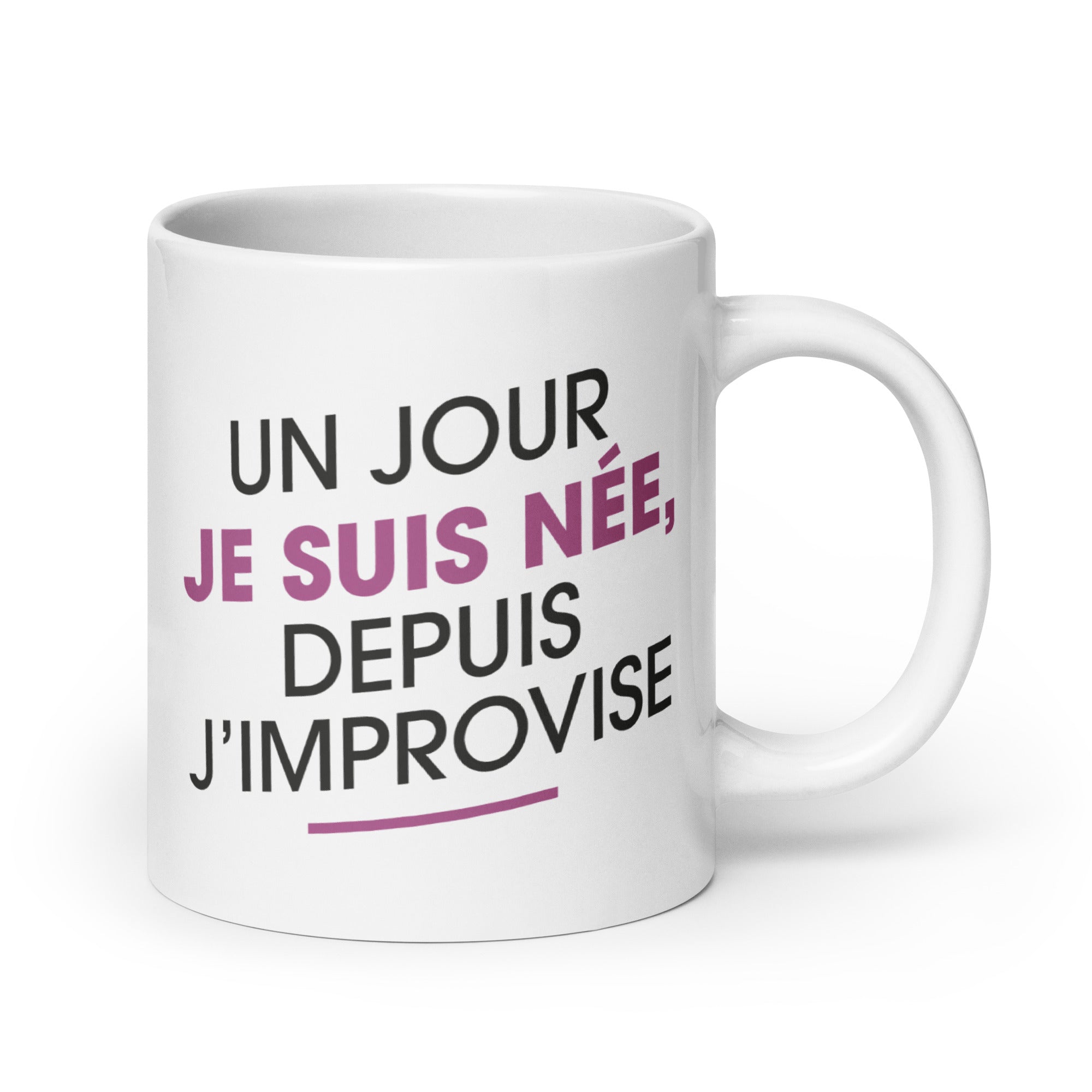 Improvise Femme - Mug Blanc Brillant