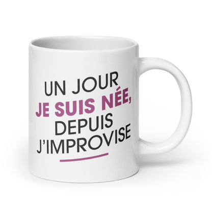 Improvise Femme - Mug Blanc Brillant