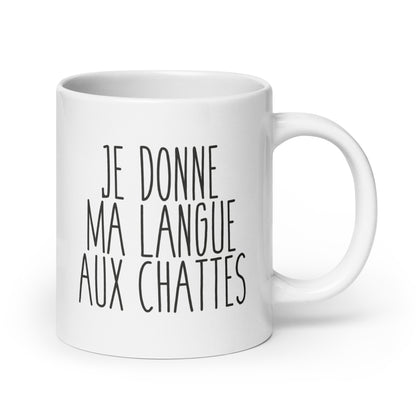 Je donne ma langue - Mug Blanc Brillant