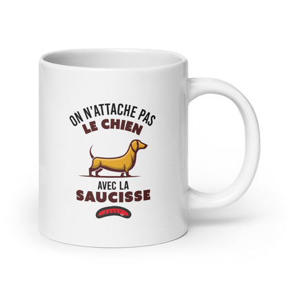 Chien Saucisse - Mug Blanc Brillant