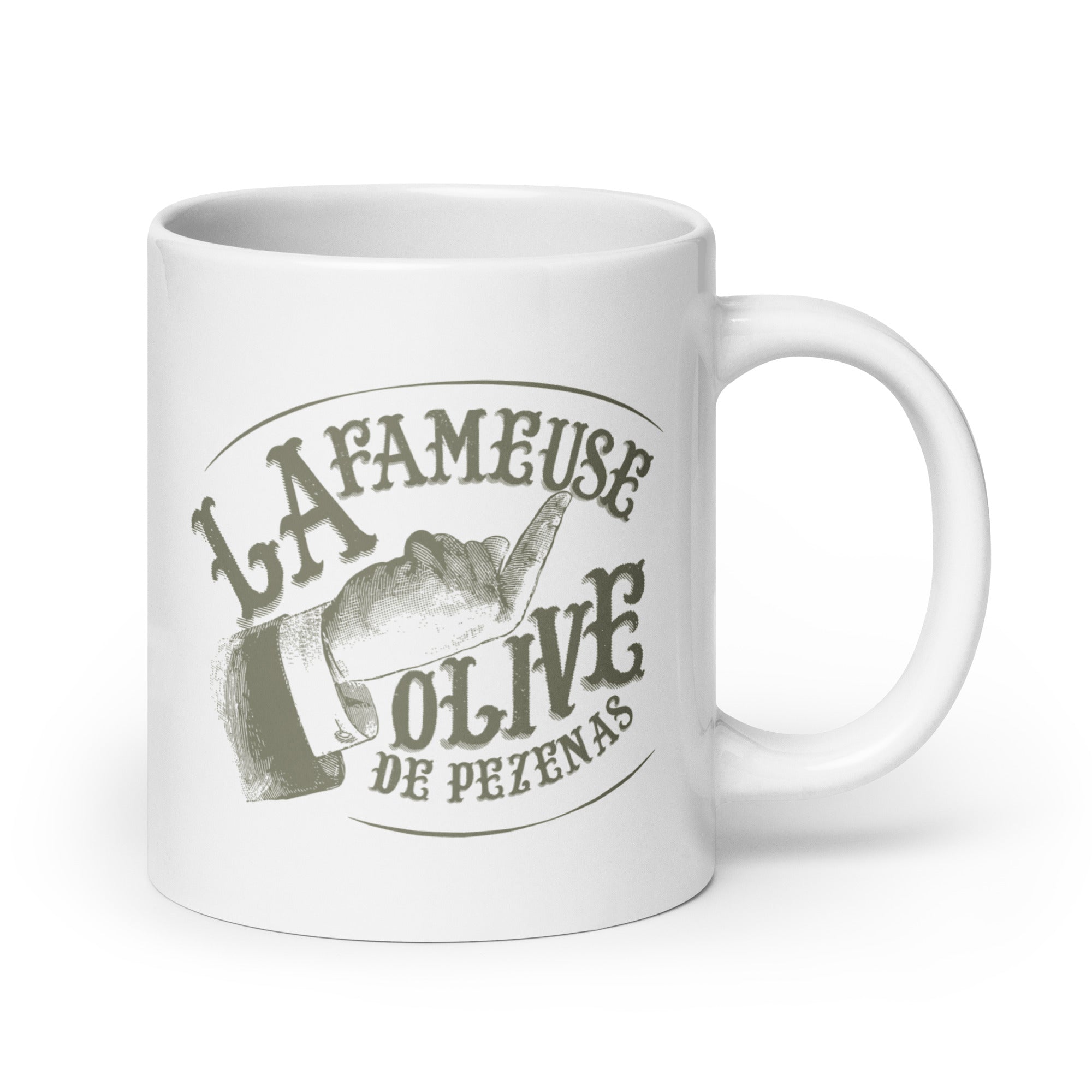 La fameuse olive de Pézenas - Mug Blanc Brillant