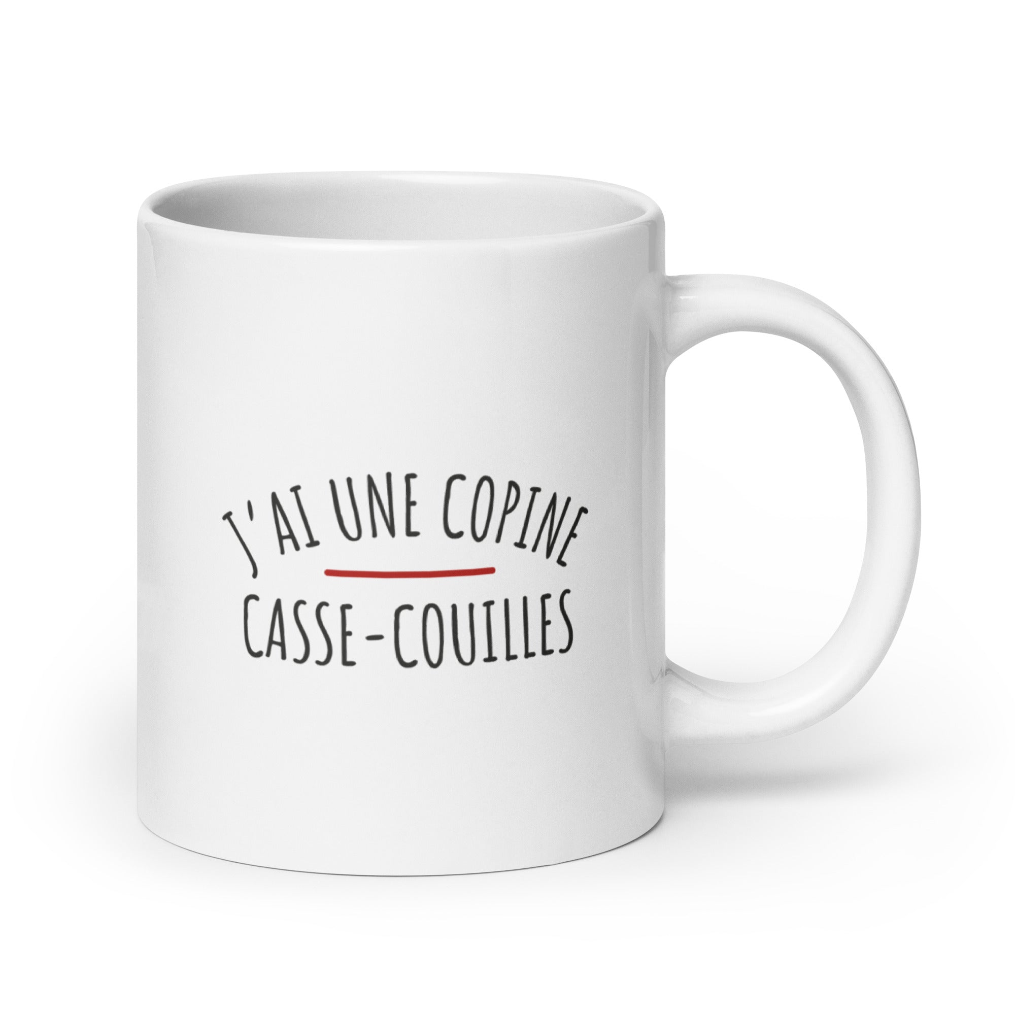 Copine casse-couilles - Mug Blanc Brillant