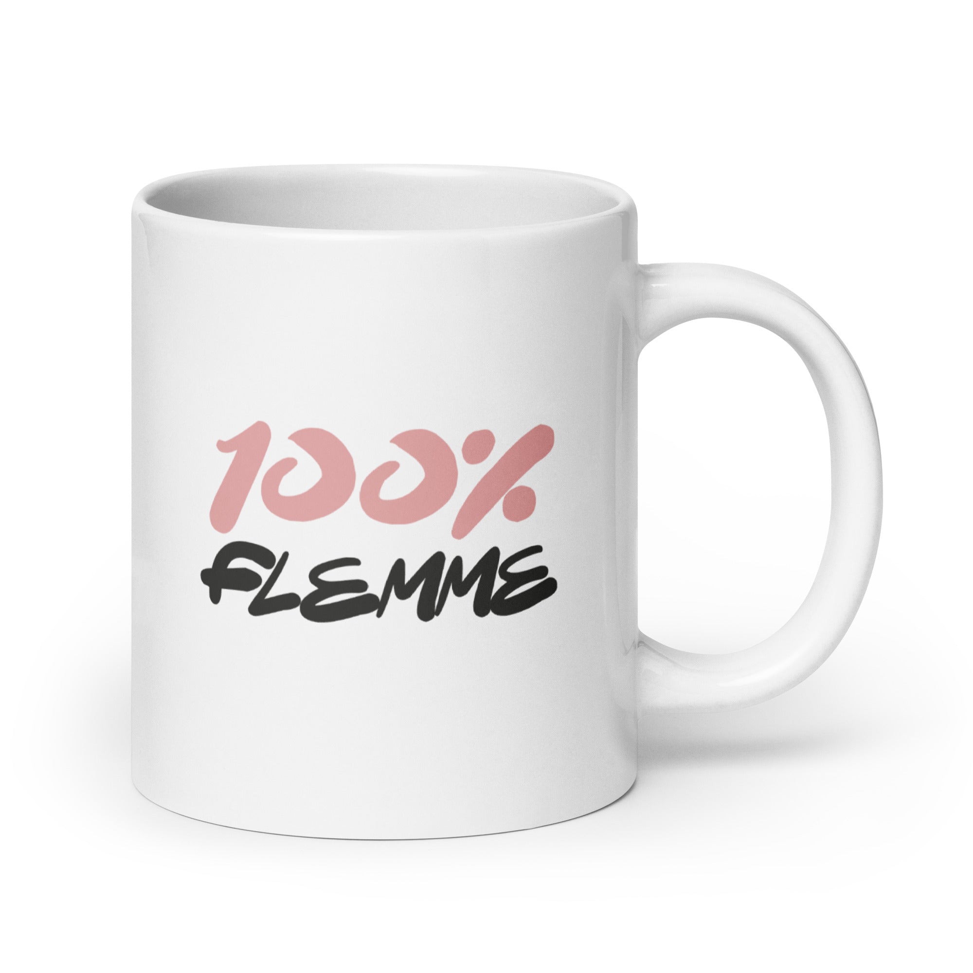 100% Flemme - Mug Blanc Brillant