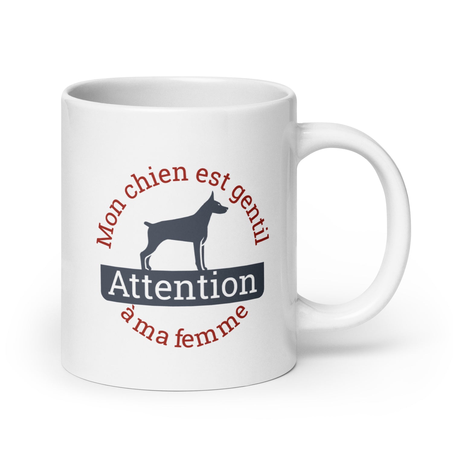 Attention femme méchante - Mug Blanc Brillant