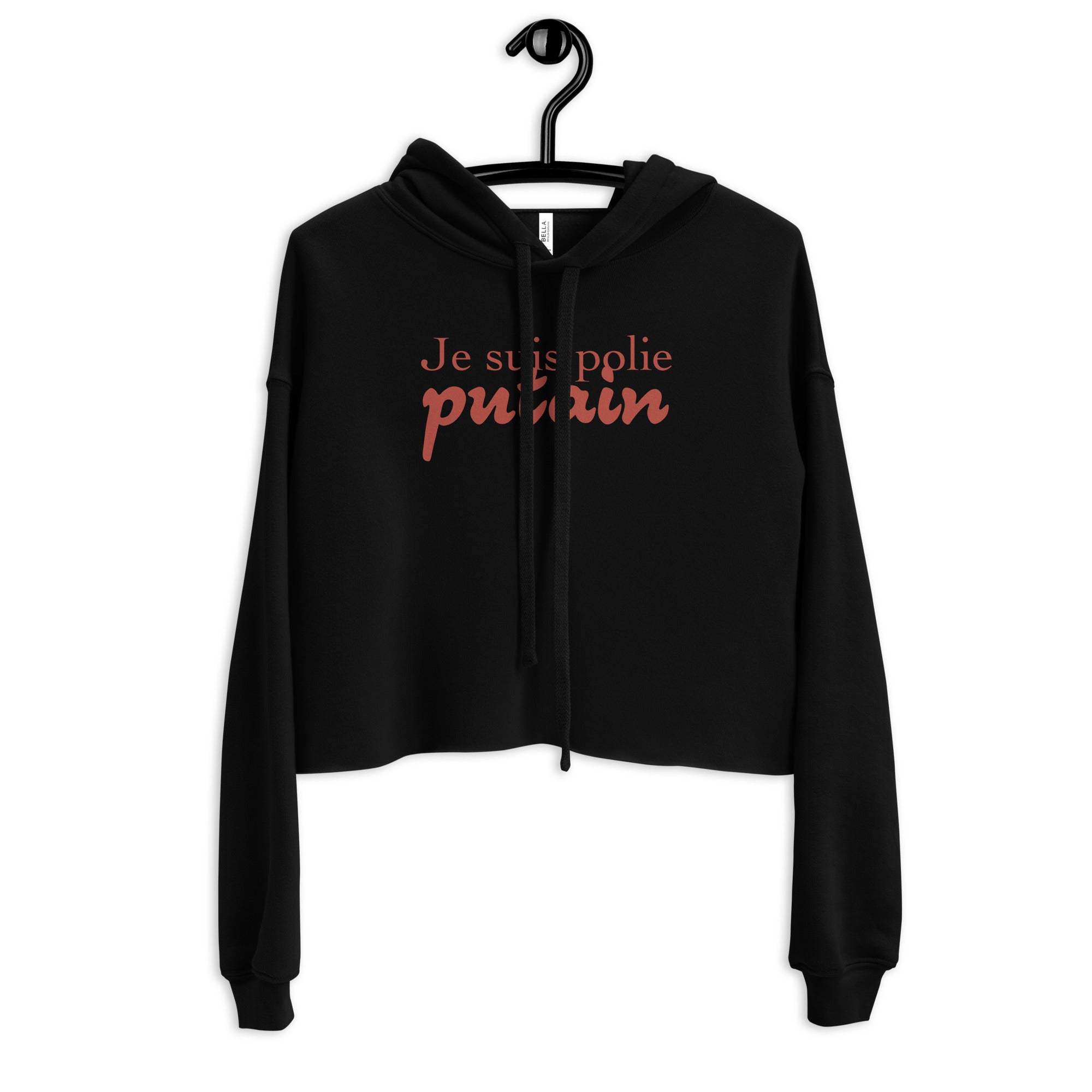 Je suis polie - Sweat à Capuche Crop-Top