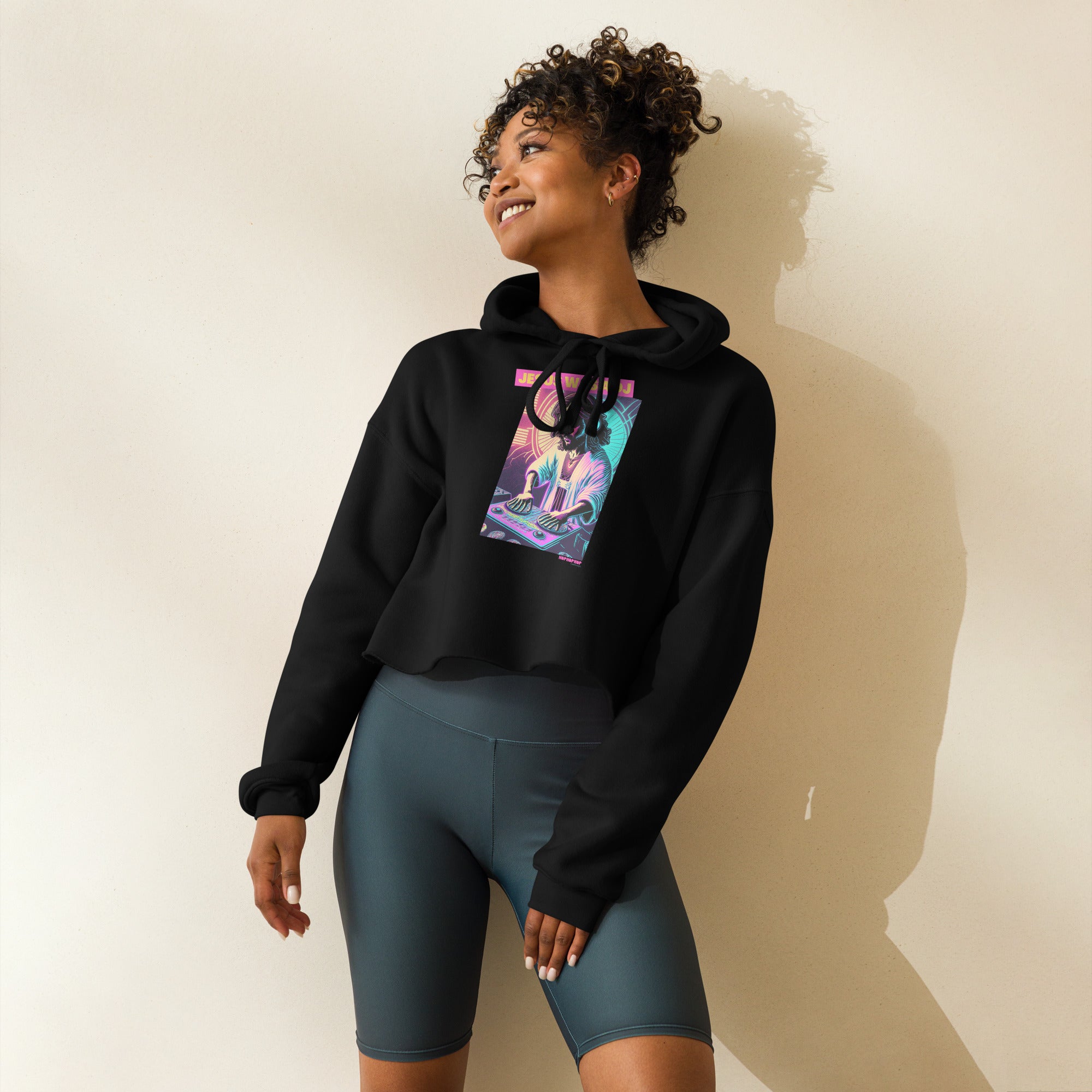Hop Hop Hop - DVS - Jesus was a DJ - Sweat à Capuche Crop-Top