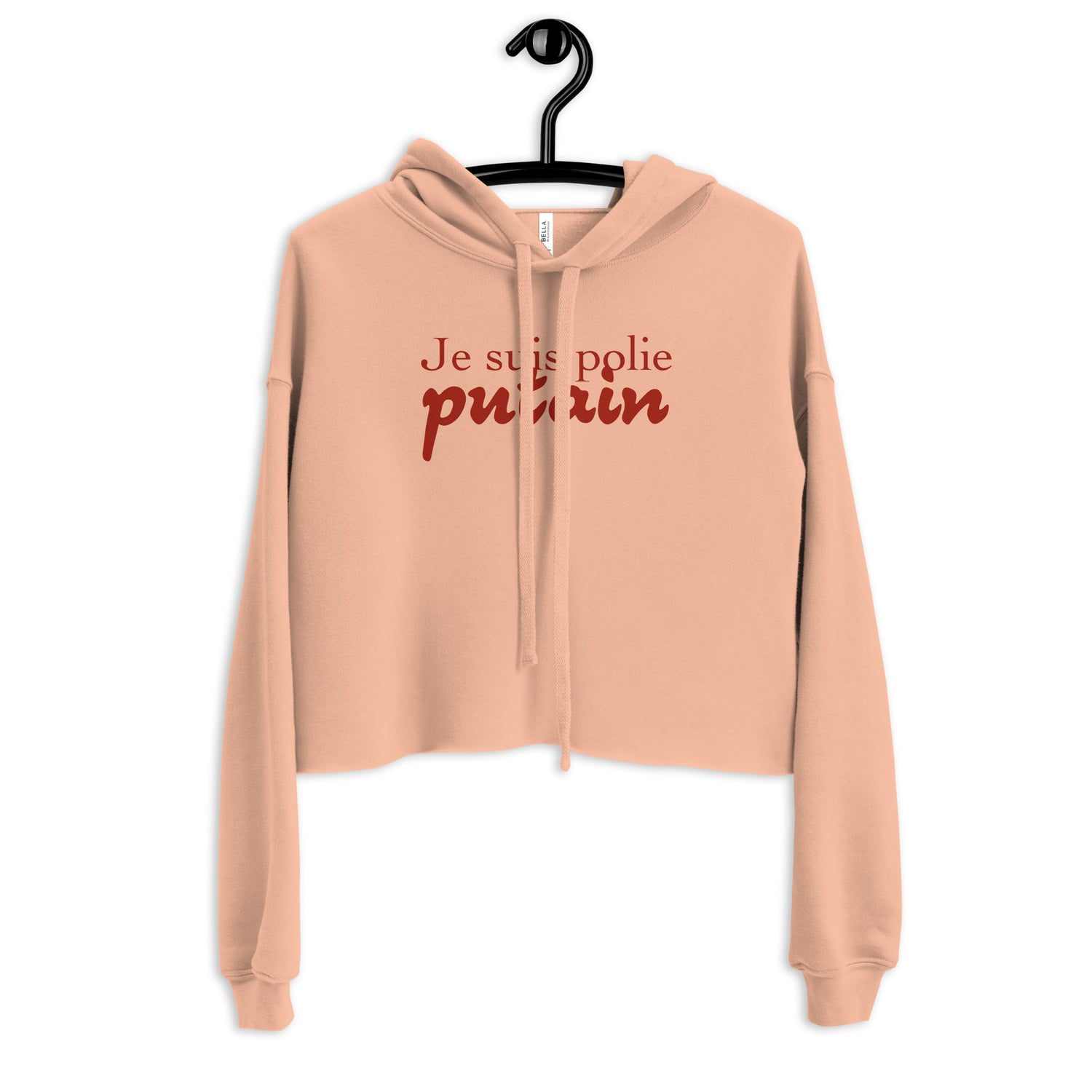 Je suis polie - Sweat à Capuche Crop-Top